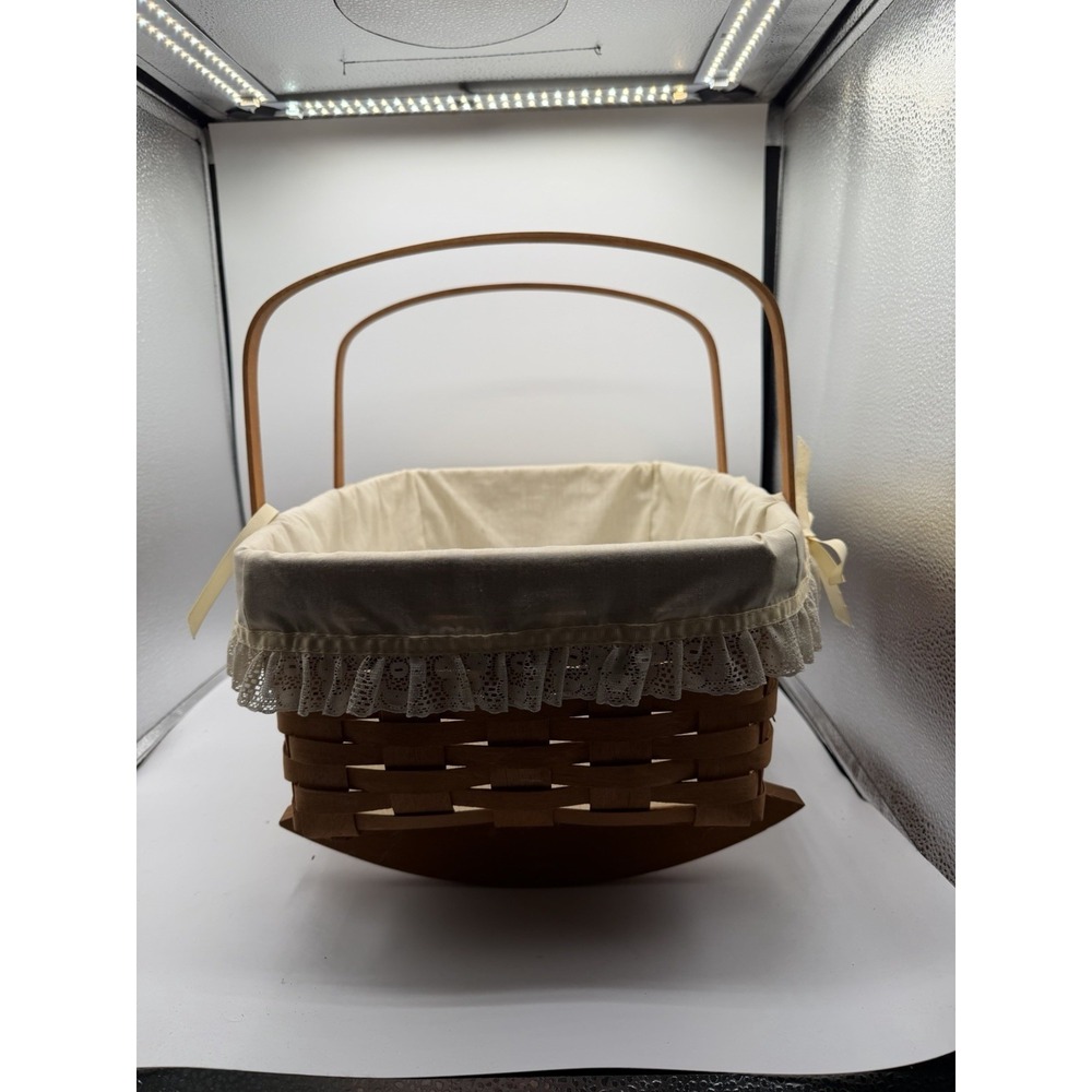 Longaberger 1991 Doll Cradle Basket – LARGE 🧺👶 – Beautiful Classic Piece - Picture 6 of 8